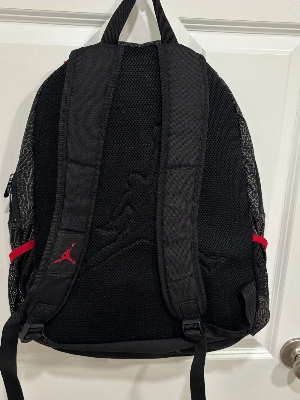 Air Jordan Elephant Print Black Red Backpack